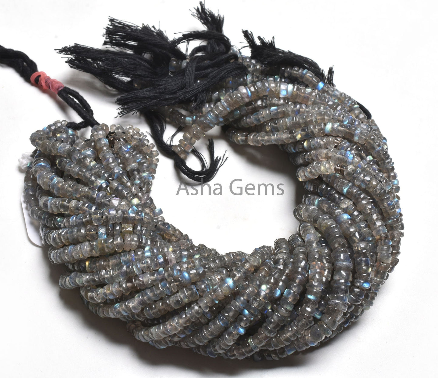 Beautiful Flashy Fire Labradorite Smooth Tyre Gemstone Beads,12" Natural Fire Black Rainbow Smooth Uneven Shape Tyre Handmade Beads Jewelry