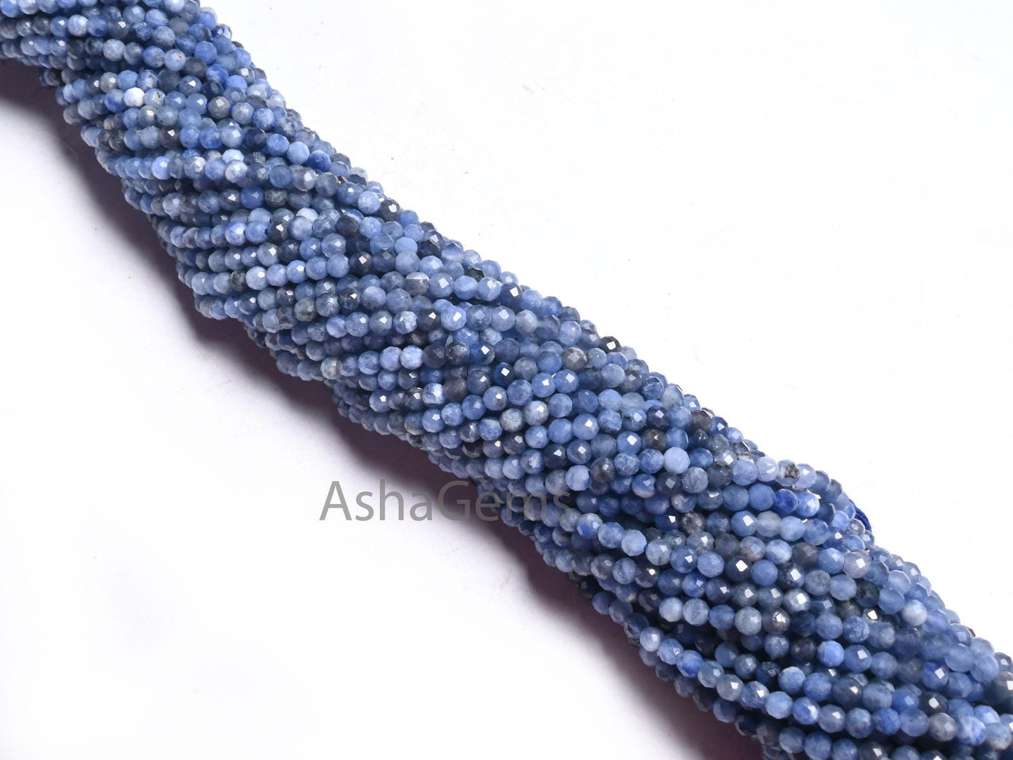 Natural Blue Sodalite Micro Cut Rondelle Shape Gemstone Tiny Beads, 2.25 mm Sodalite Machine Cut faceted Beads Jewelry Necklace Crafts SALE