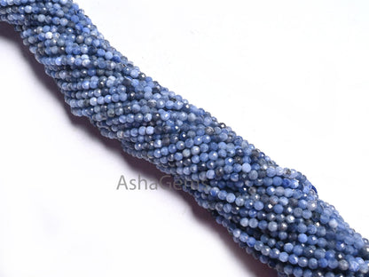 Natural Blue Sodalite Micro Cut Rondelle Shape Gemstone Tiny Beads, 2.25 mm Sodalite Machine Cut faceted Beads Jewelry Necklace Crafts SALE