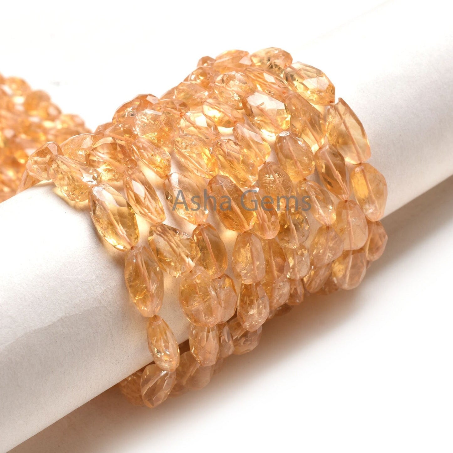 Natural Citrine Faceted Nugget Shape Beads, Fine Yellow Citrine Quartz Indian Cut Uneven Tumble Straight Drill Citrine Beads Jewelry Crafts