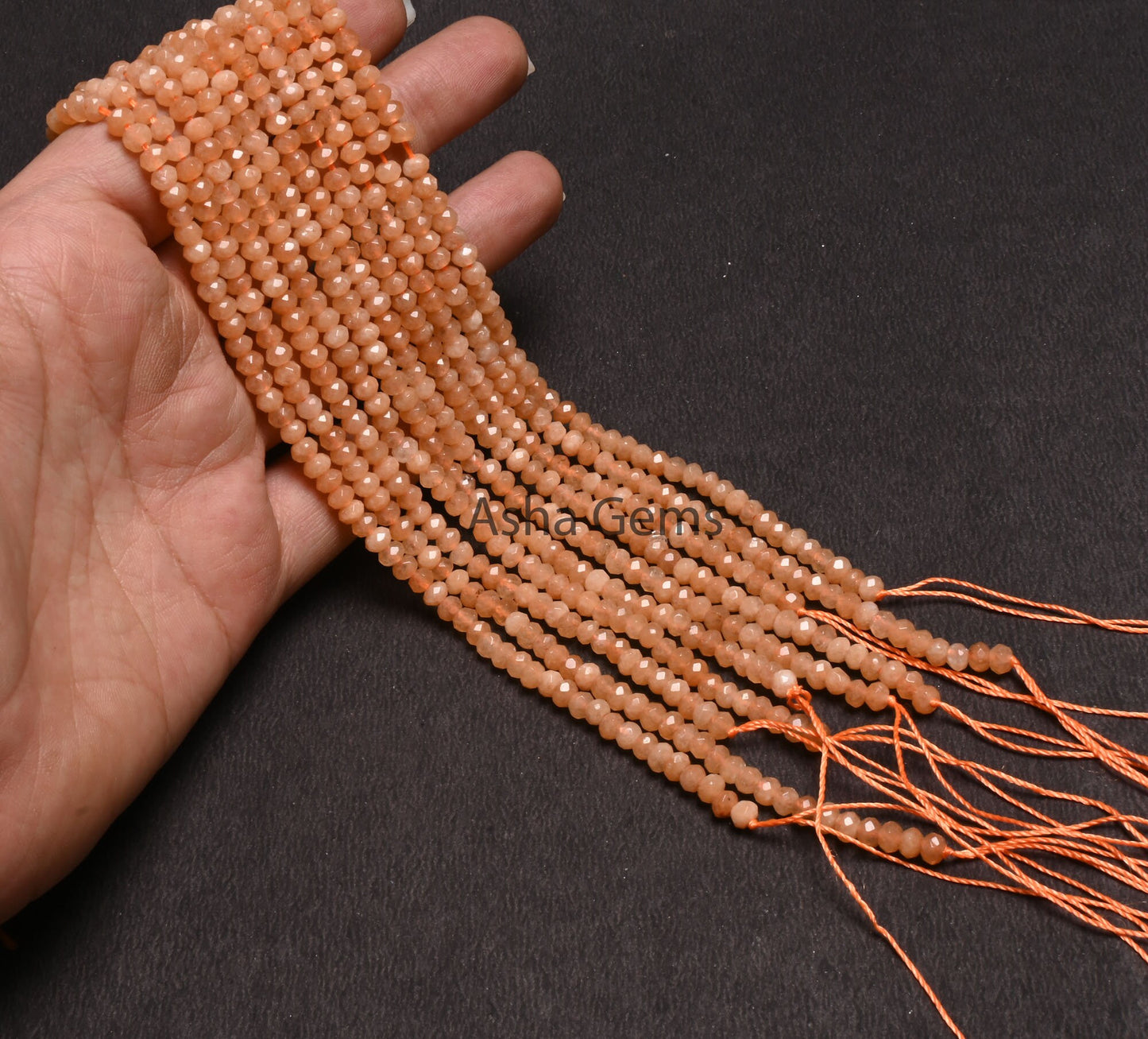 Beautiful Peach Jade Quartz faceted Rondelle Shape Loose Beads,13.5" Fine Peach Jade Quartz machine cut Bead,4.5 mm jade Beads Jewelry Craft (AG 15201)