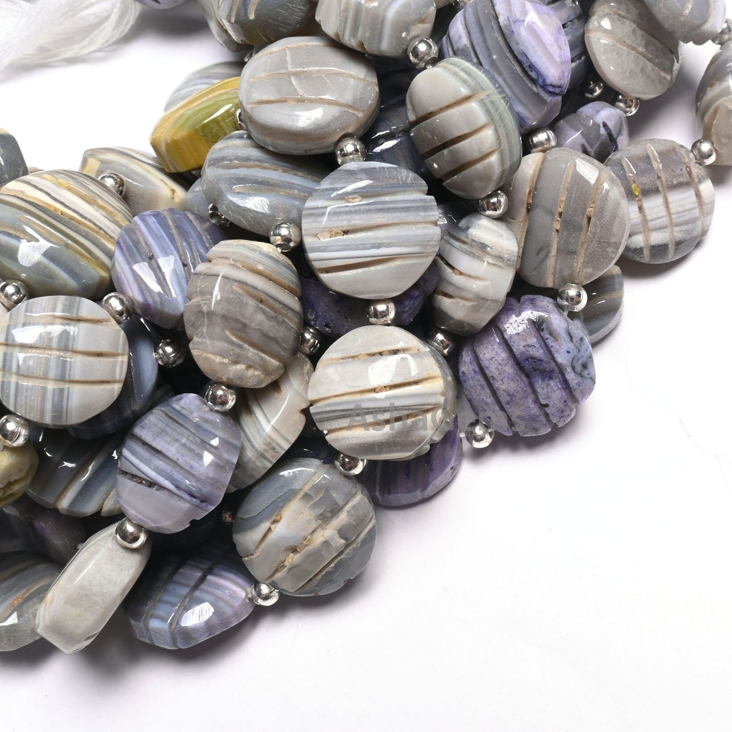 Beautiful Opal Coin Shape carving Gemstone Beads,9"Strnd Shaded Grey Blue Boulder Opal carved coin handmade Straight Drill Bead Jewelry SALE