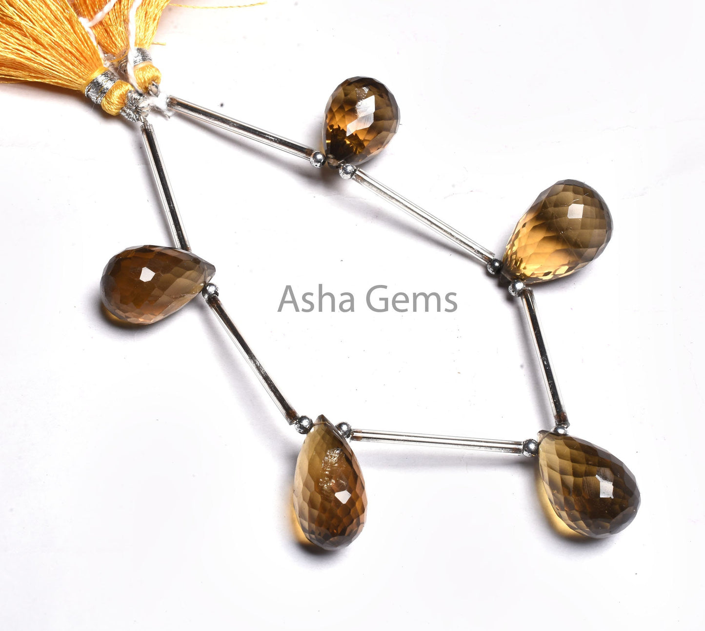 AAA Quality Bear Quartz Faceted Drops Gemstone Beads,10x18-13x20mm Bear Quartz Side Drill Teardrop Briolette Beads, Quartz Bead Jewelry SALE