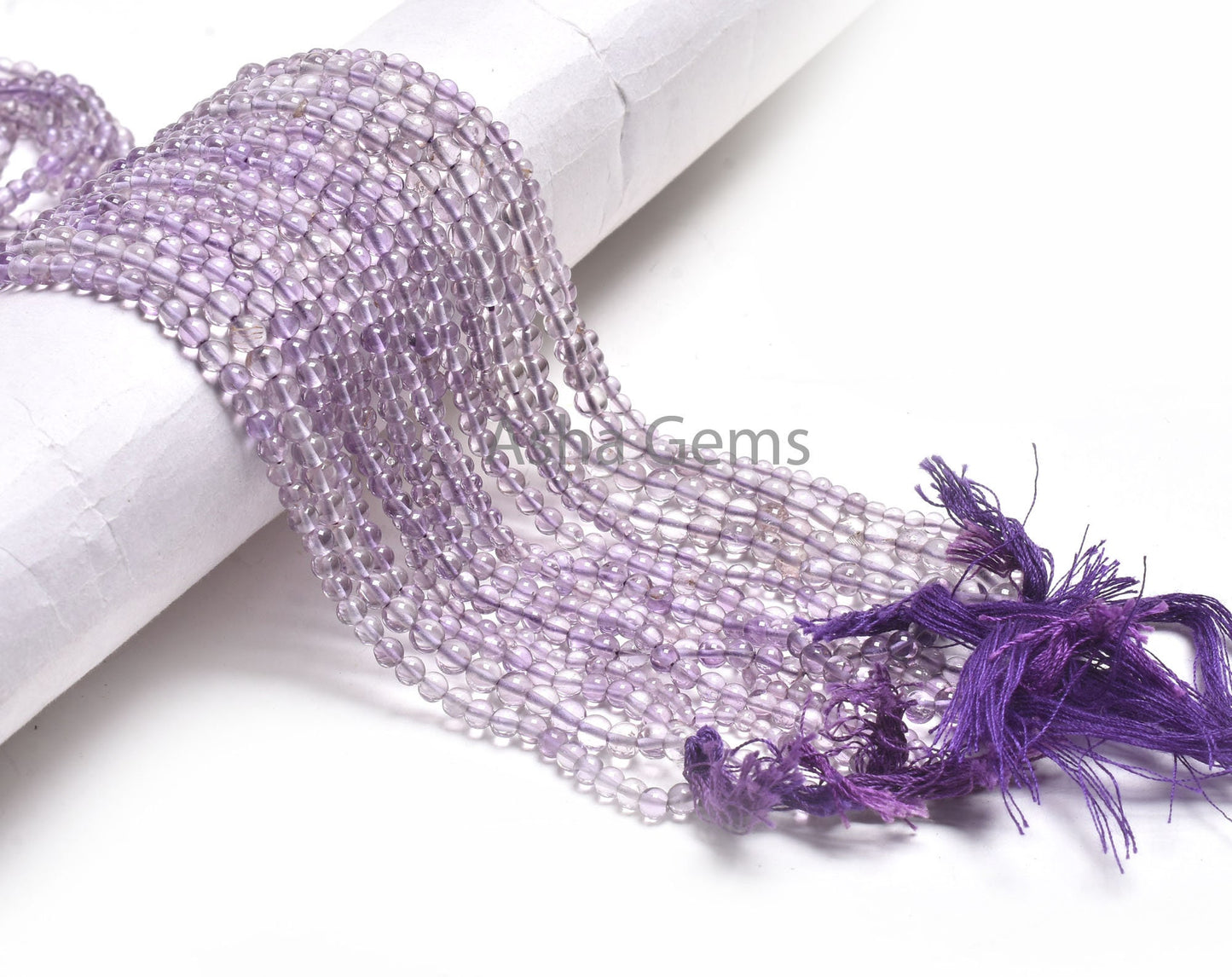 Light Purple Amethyst Smooth Round Shape Gemstone Beads, Fine Brazil Amethyst Round Ball Beads, Blue Amethyst Bead Jewelry Making Craft SALE