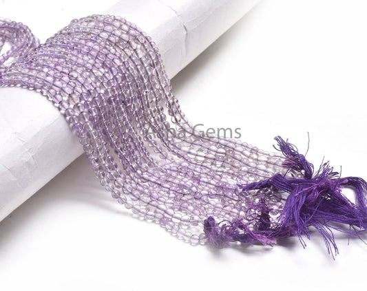 Light Purple Amethyst Smooth Round Shape Gemstone Beads, Fine Brazil Amethyst Round Ball Beads, Blue Amethyst Bead Jewelry Making Craft SALE