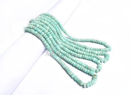 Beautiful Amazonite Smooth Rondelle Shape Gemstone Loose Beads,8/16" Natural Blue Amazonite Plain Handmade amazonite Bead Jewelry Craft SALE (AG 12344)