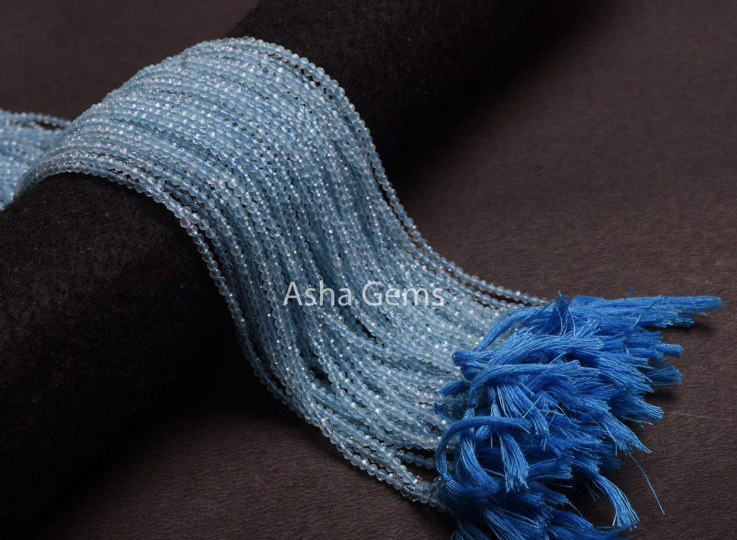 AAA Quality Blue Aquamarine Micro Cut Gemstone Beads,2.5 mm Natural Aquamarine Machine Cut Rondelle Beads, Real Blue Aquamarine Bead Jewelry