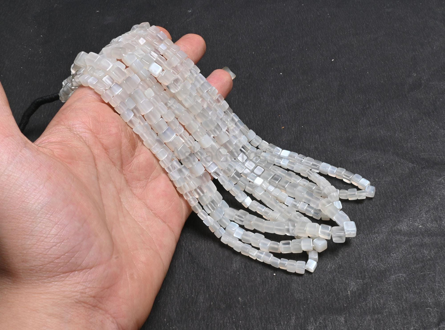 Fine Quality White Moonstone smooth 3D Cube Box Beads,Natural White Moonstone Cube Shape Handmade Moonstone Gemstone Bead Jewelry Craft SALE