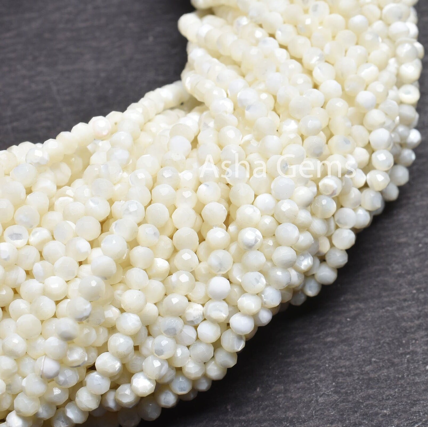 3.2mm Beautiful White Mother Of Pearl Micro Cut Rondelle Beads,Fine Natural Mop Machine Cut Gemstone Loose Bead Mother Of Pearl Jewelry SALE