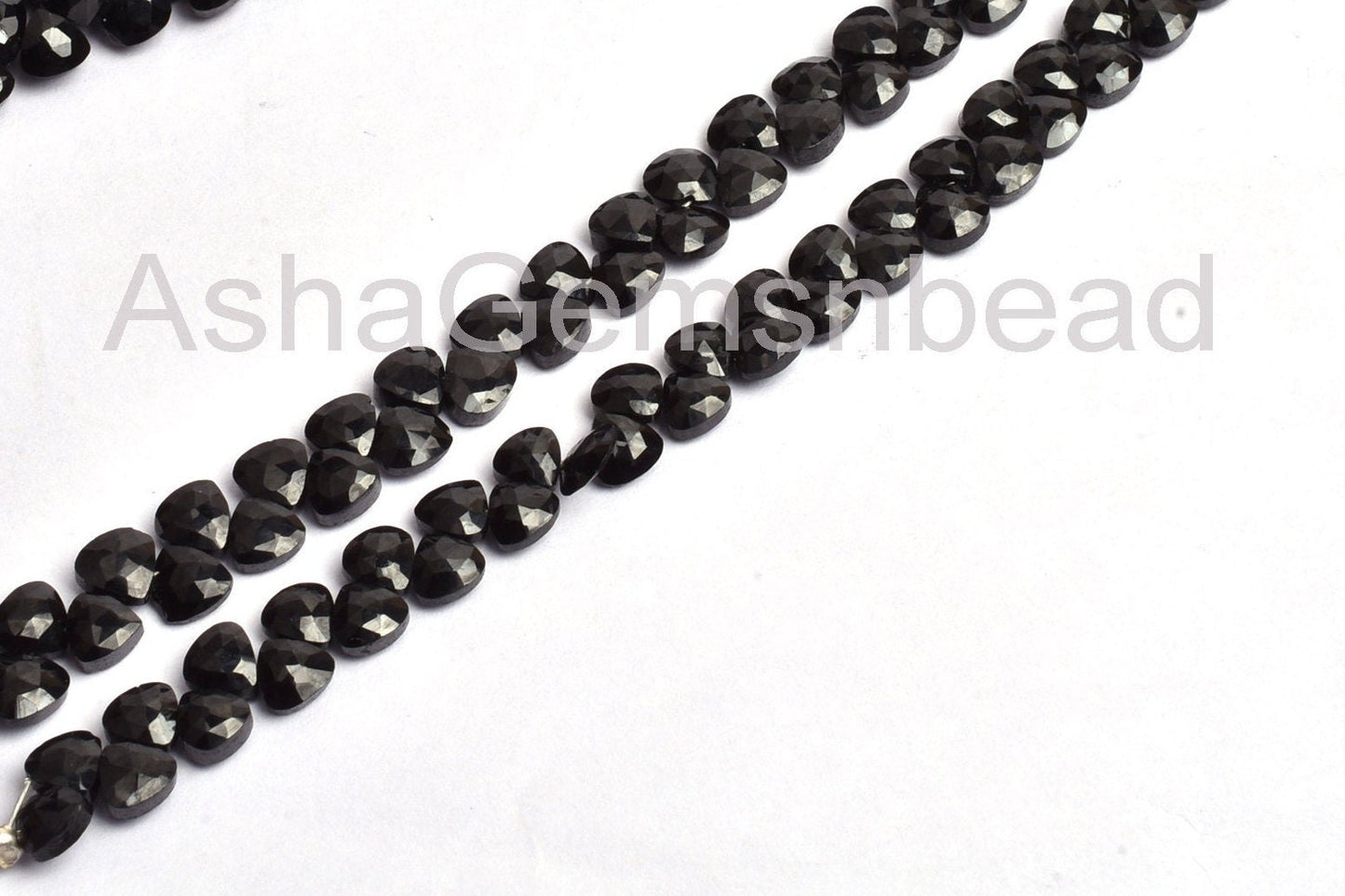 5mm AAA Quality Natural Black Spinel Faceted Heart Shape Beads, Black Spinel Machine Cut Tiny Heart Briolette Gemstone Bead  Jewelry Makings