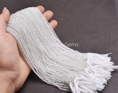 AAA Quality Natural Topaz Machine Cut Tiny Rondelle Beads,2mm,2.75 mm White Topaz Micro Cut Gemstone Beads,13" Real Topaz Bead Jewelry Craft