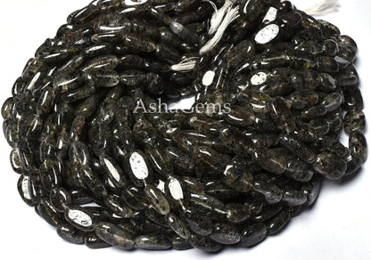 Amazing Black Dot Quartz Smooth Uneven Oval Shape Gemstone Beads, Black Dot Quartz Plain Oval Beads, Quartz Handmade Loose Beads For Jewelry