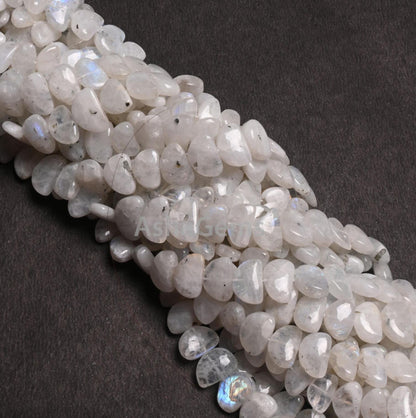 Natural Blue Fire Rainbow Moonstone fancy D Shape beads, Flashy White rainbow moonstone Half moon Smooth handmade Gemstone Bead Jewelry SALE