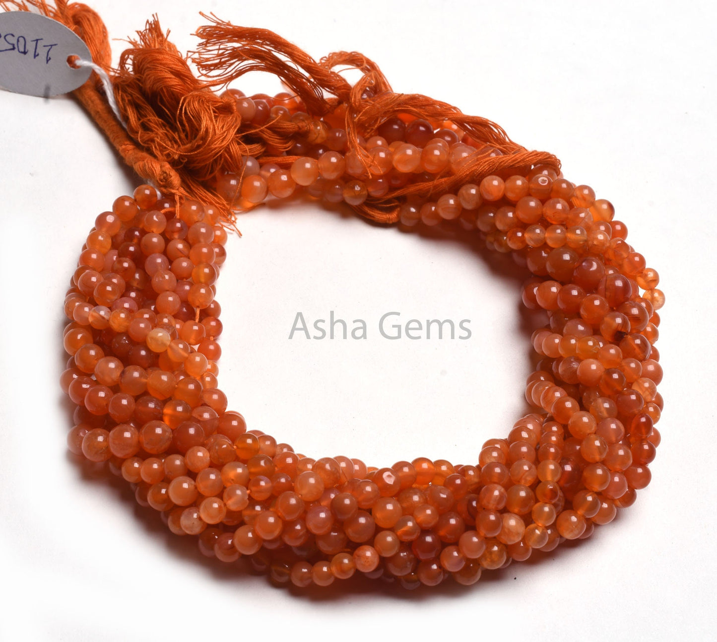 Fine Carnelian Smooth Round Shape Gemstone Beads,13" Strand Red Orange Carnelian Round Ball Center Drill Beads, Carnelian Beads Jewelry SALE