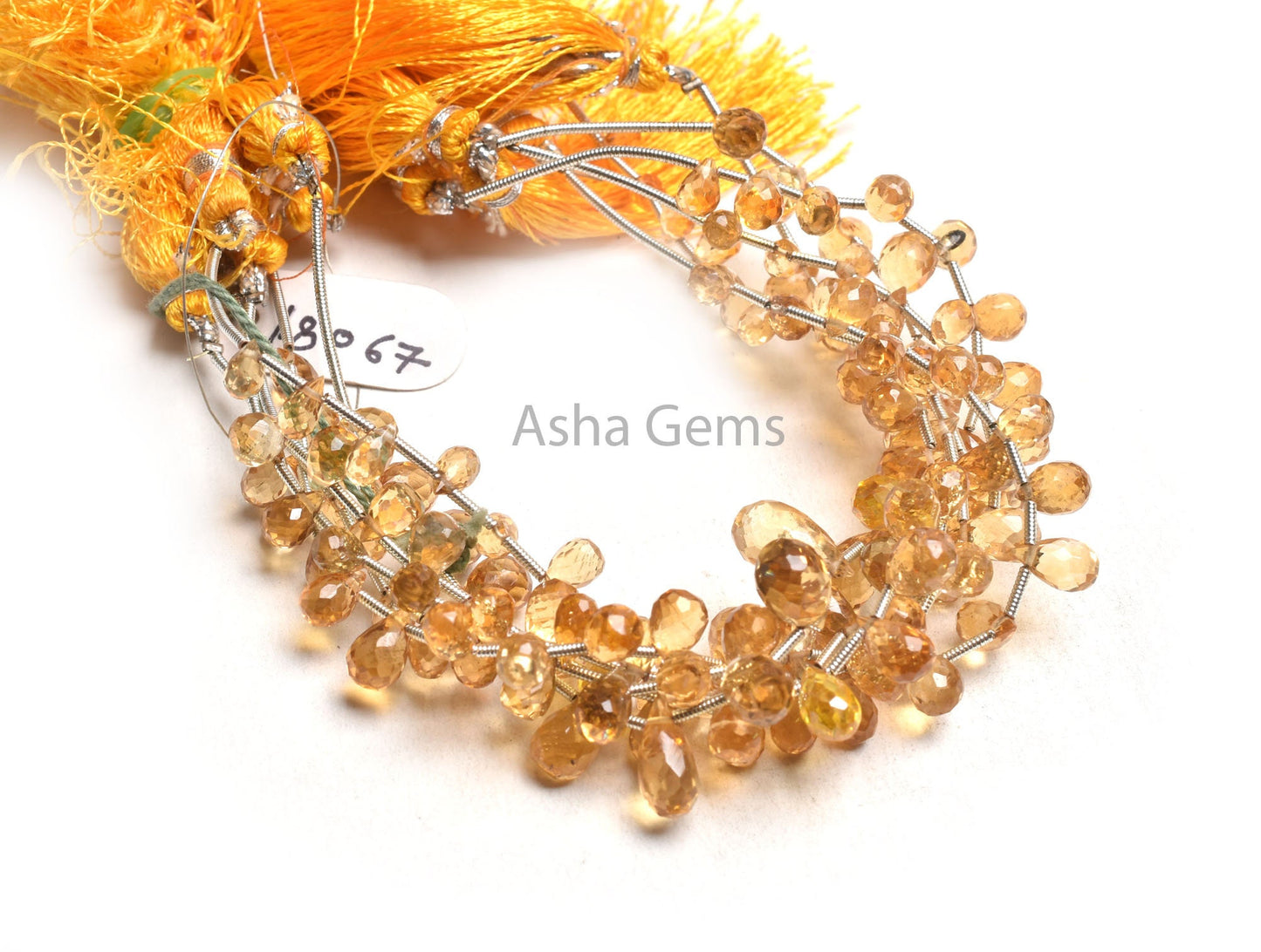 Natural Citrine Faceted Drops Shape Gemstone Beads, Fine Quality Yellow Citrine Teardrop Citrine Drops Briolette Jewelry Making Crafts SALE
