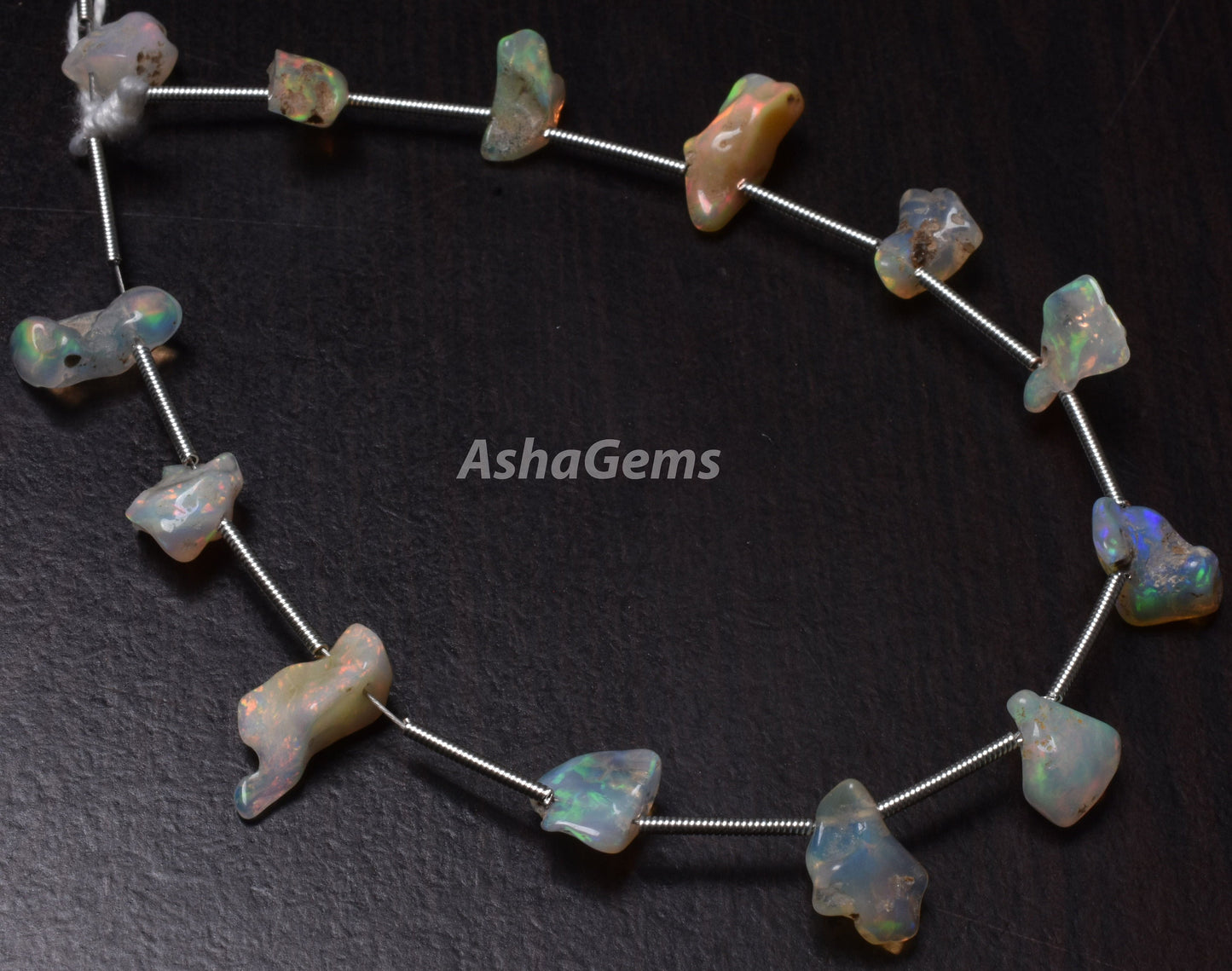 AAA Quality Ethiopian opal Rough Beads,24 Carat Natural Rainbow fire Ethiopian opal Rough Beads, Untreated Ethiopian opal Rock Mineral Beads