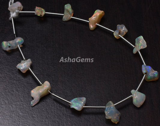 AAA Quality Ethiopian opal Rough Beads,24 Carat Natural Rainbow fire Ethiopian opal Rough Beads, Untreated Ethiopian opal Rock Mineral Beads