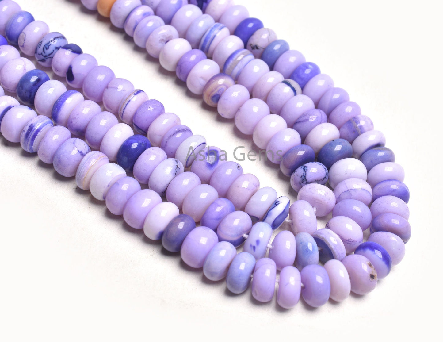 9 mm Shaded Purple Blue Opal Smooth Rondelle Shape Beads,16"Strand Opal Beads, Lavender Opal Plain Handmade Gemstone Bead Jewelry Craft SALE
