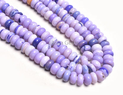 9 mm Shaded Purple Blue Opal Smooth Rondelle Shape Beads,16"Strand Opal Beads, Lavender Opal Plain Handmade Gemstone Bead Jewelry Craft SALE