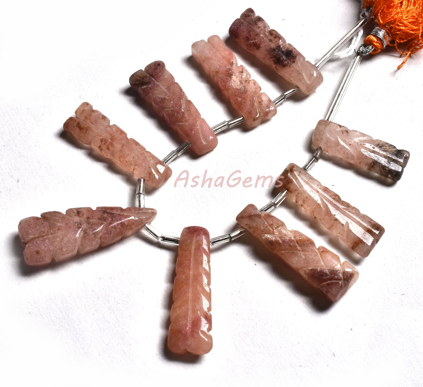Beautiful red Strawberry Fancy Carving Beads,5.5" Strand Strawberry long Stick Fancy Carved Gemstone Beads For Jewelry Making Craft SALE