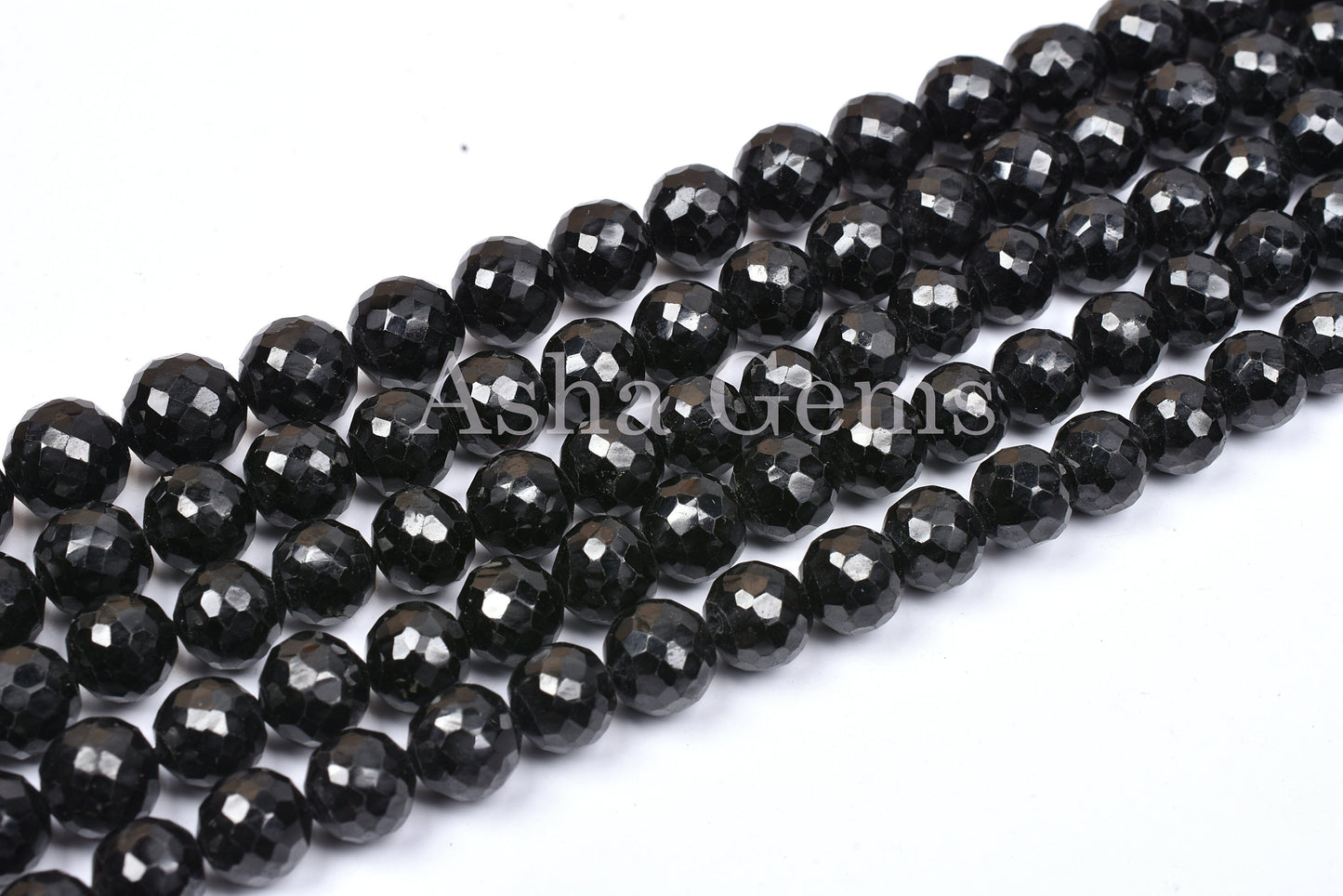 AAA Quality Black Spinel Faceted Round Ball Beads,9" Strand Natural Spinel Beads, Black Spinal Machine Cut Round Gemstone Beads Jewelry SALE