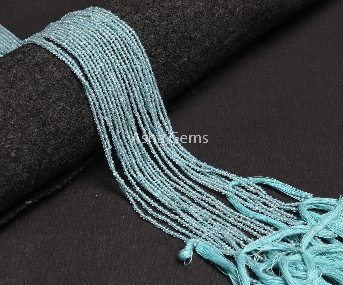 AAA Blue Apatite Micro Cut Rondelle Gemstone Beads,1.8 mm Natural Sky Blue Apatite Bead, Apatite Tiny Machine Cut Faceted Bead Jewelry Craft
