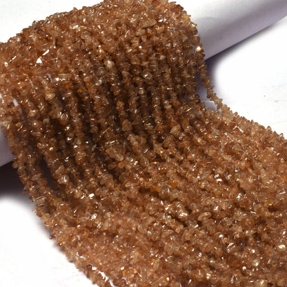 34"Strand Natural Original Zircon Uncut Chips Gemstone Beads,Fine Quality Brown Zircon Raw Rough Smooth Tiny Nugget Beads Jewelry Craft SALE
