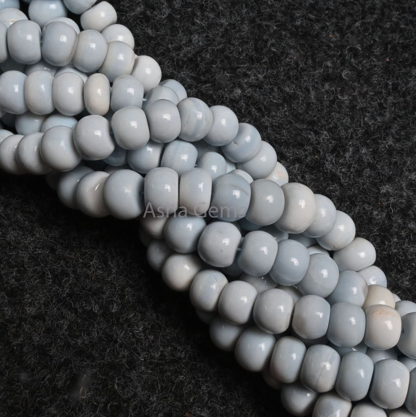 Fine Light Pigeon Blue Opal Smooth Rondelle Beads, Blue Oregon Opal Plain Handmade Gemstone Beads, Opal Beads Jewelry Making Handicraft SALE