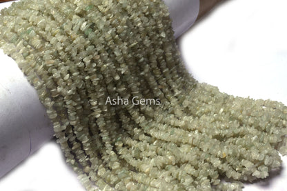 34" Strand Natural Green Aventurine Uncut Chips Angoori Margaj Smooth Raw Rough Beads Gemstone Margaj Unshape Uncut Beads Jewelry Craft sale
