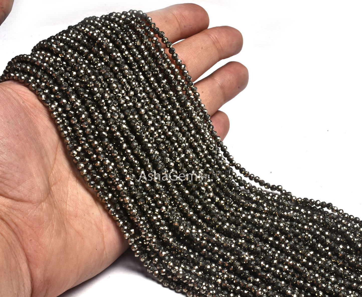 Beautiful Natural Pyrite Micro Cut Rondelle Faceted Gemstone Beads 3 mm AAA Quality Copper Pyrite machine Cut Rondelle Beads Crafts Jewelry