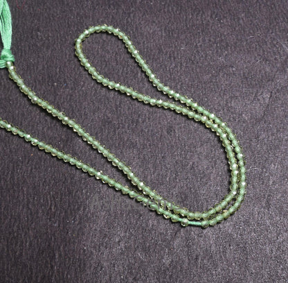 2mm Beautiful Natural Peridot Micro Cut Tiny Beads, AAA Quality Green Peridot Faceted Rondelle Shape Gemstone Bead Jewelry Making Craft SALE