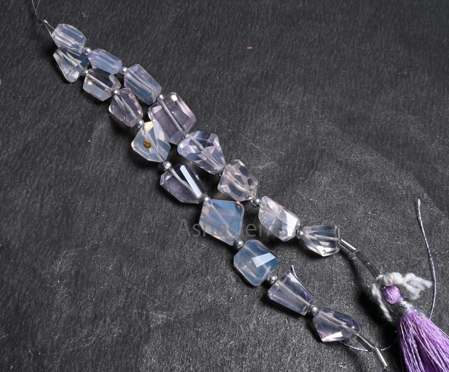 Lavender Quartz Faceted Nugget Shape Gemstone Beads, Fine Rare Purple Lavender Quartz Beads, faceted Nugget Beads Jewelry Handicrafts SALE (AG 18637)