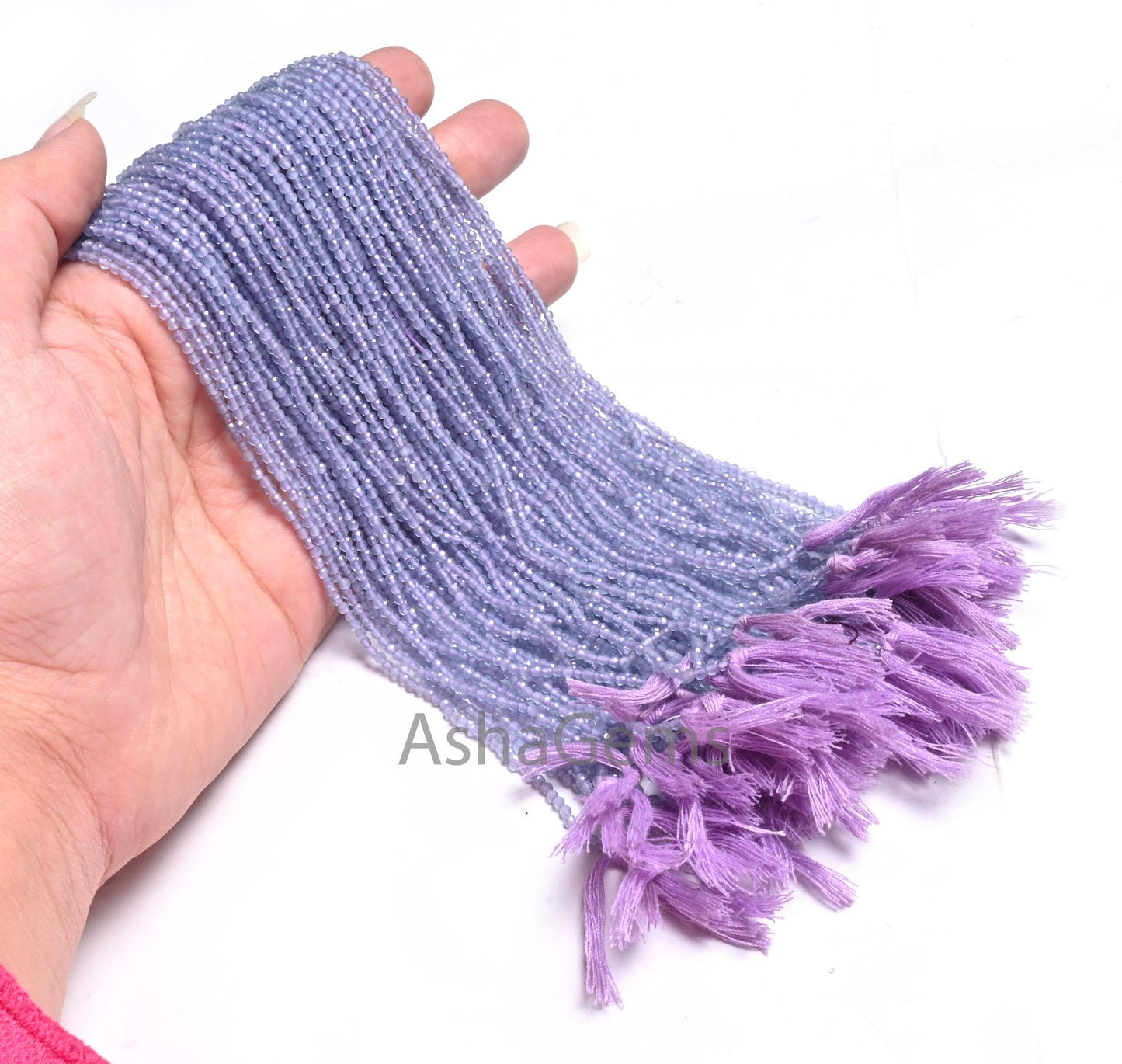 Beautiful Natural Lavender Quartz Micro Cut Faceted Gemstone Beads 2mm,AAA Purple Blue Lavendar Faceted Rondelle Shape Beads, Jewelry Crafts