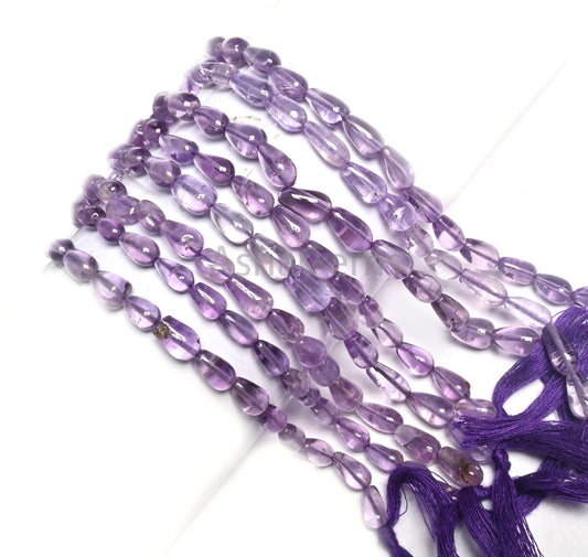 Beautiful Brazil Amethyst Smooth Uneven Drop Straight Drill Beads,12.5" Natural Amethyst handmade Teardrop Gemstone Beads Jewelry Craft SALE