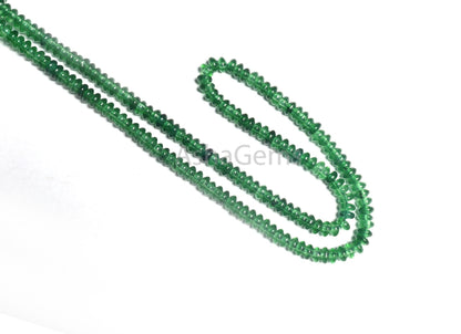 Beautiful Chrome Green Color Jade Quartz Smooth Rondelle Beads,4.5x2.25 mm Green  Jade Plain Handmade Gemstone Quartz Beads Jewelry Necklace