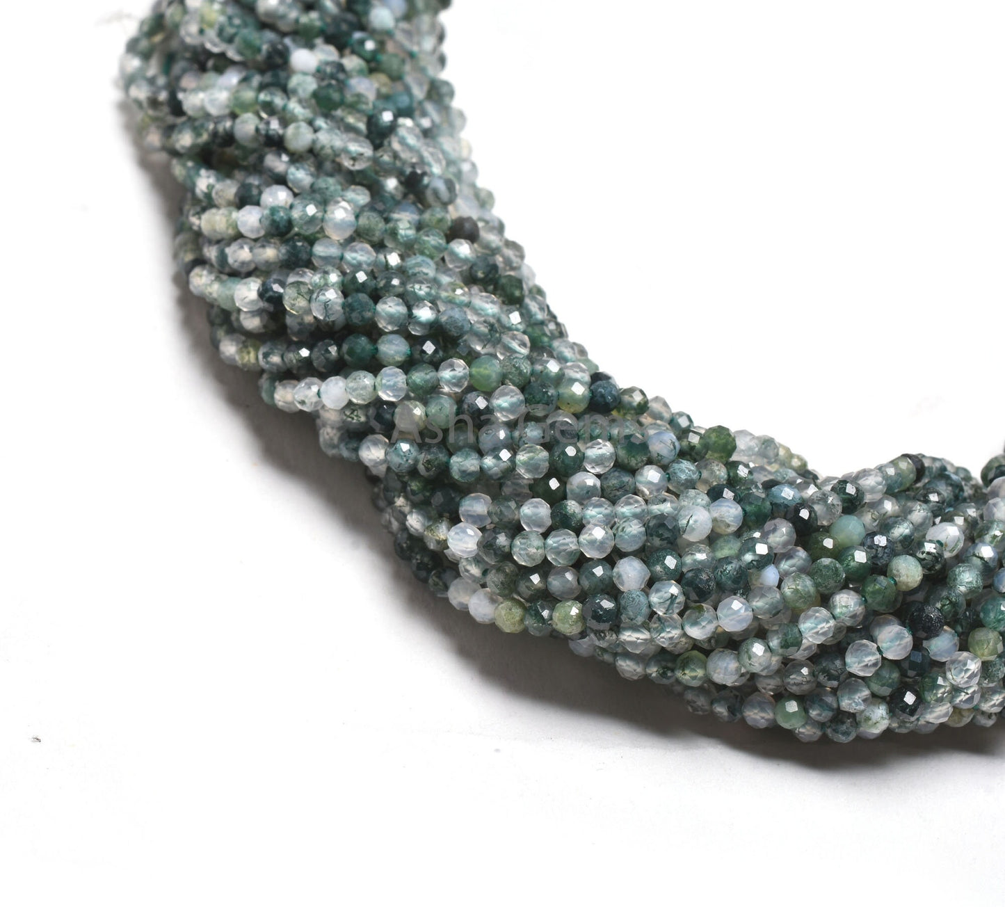 Rare Moss Green Agate Micro Cut Faceted Rondelle Gemstone Beads,2.8 mm Natural Moss agate Beads, Agate Machine Cut Bead Jewelry Crafts SALE