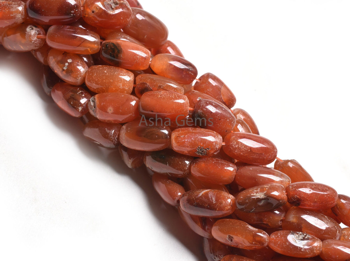 15" Strand Natural Carnelian Fancy Cylinder Shape Gemstone Beads, Red Carnelian Loi Handmade Pipe Straight Drill Beads Jewelry Making Crafts