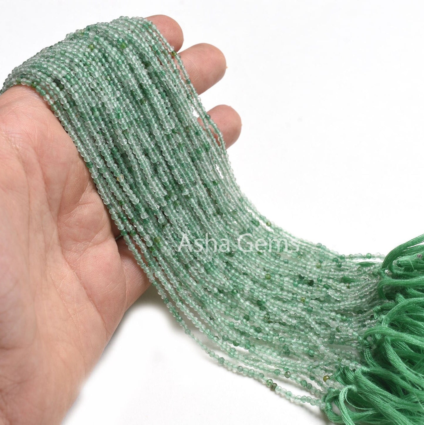 Beautiful AAA Green Strawberry Quartz Micro Cut Faceted Beads 2 mm Natural Strawberry Machine Cut Rondelle Gemstone Beads Jewelry Craft SALE