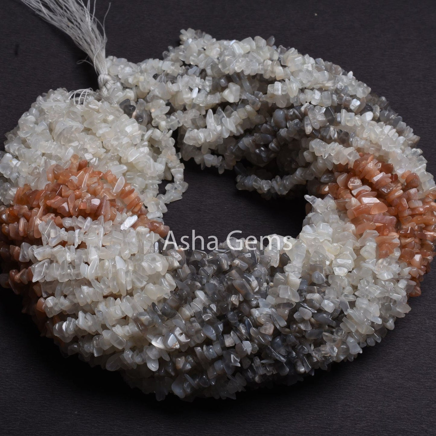 Fine Quality Multi Moonstone Uncut Chips Beads,34"Strand Moonstone Smooth Raw Rough Beads Multi Color Moonstone Gemstone Uncut Chip Jewelry
