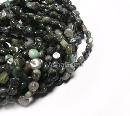 Natural Emerald Smooth Coin Shape Beads Gemstone Sakota Emerald Beads, Shaded Green Emerald Handmade Coin Straight Drill Beads Jewelry SALE