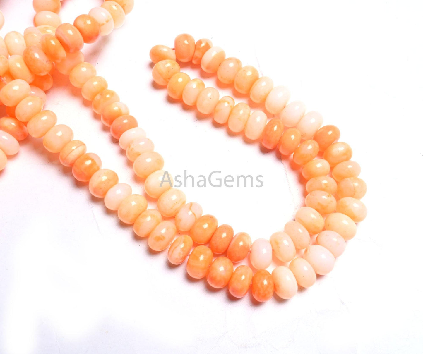 Beautiful Shaded Orange Opal Smooth Rondelle Beads, AAA Fire Opal Color beads, carrot Orange opal Plain Gemstone beads Necklace Jewelry SALE