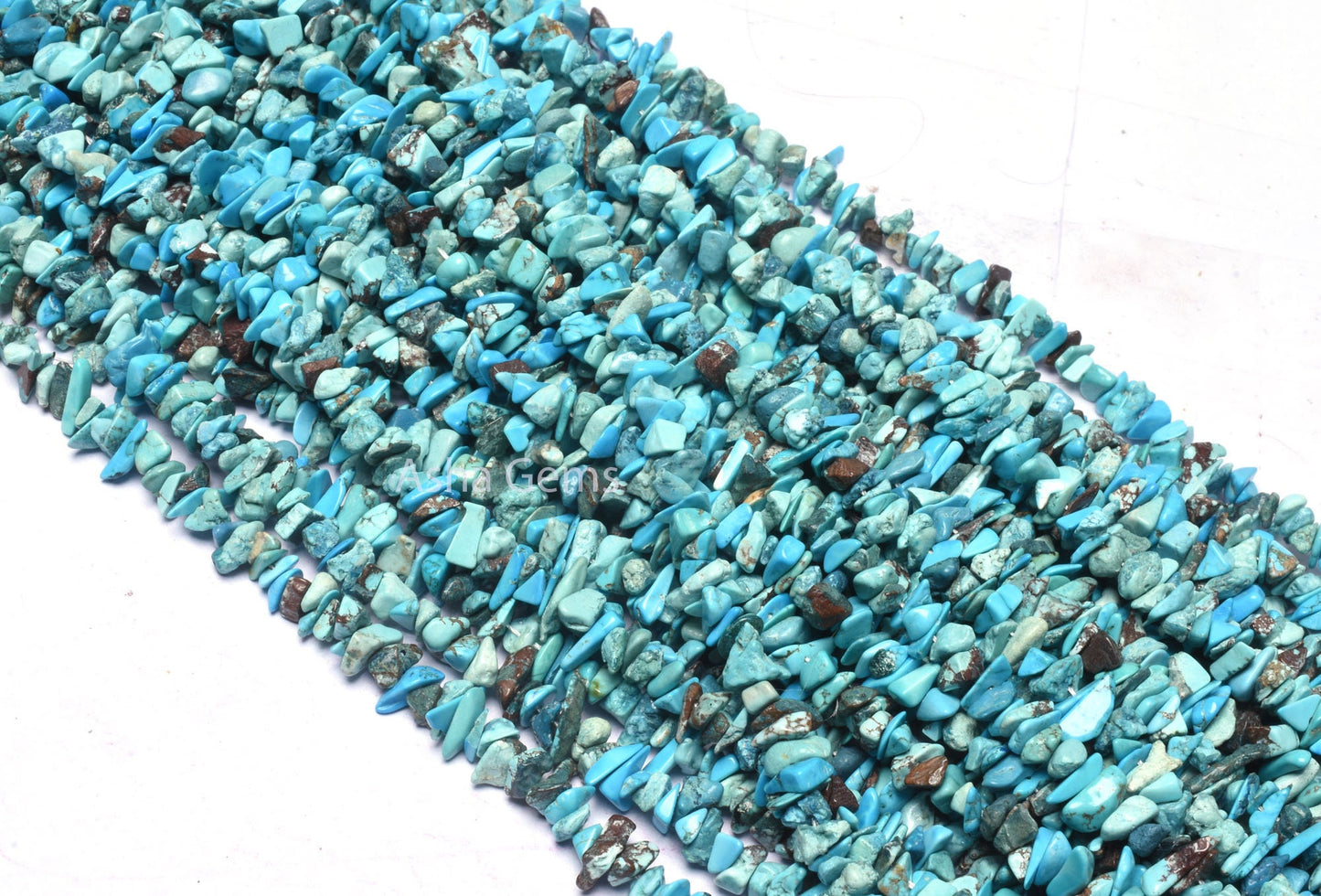 34" Strand Blue Turquoise Uncut Chips Gemstone Beads, Turquoise Howlite Smooth Raw Rough tiny Nugget Bead, Fine Quality Turquoise Beads SALE