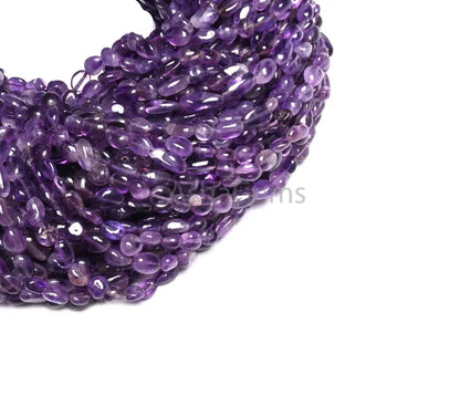 Fine Quality Amethyst Smooth Nugget Handmade Gemstone Beads,13"Purple Amethyst Plain Tiny Uneven Fancy Nugget Bead jewelry Making Craft SALE (AG 22281)