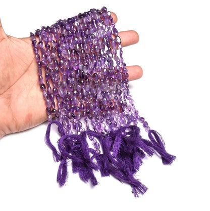 Fine Quality Amethyst Smooth Nugget Handmade Gemstone Beads,13"Purple Amethyst Plain Tiny Uneven Fancy Nugget Bead jewelry Making Craft SALE (AG 22281)
