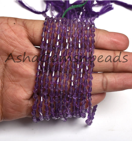 AAA Purple Amethyst Fancy Tiny Drops Gemstone Loose Beads,3-4.5 mm Natural Amethyst Small Teardrop faceted Briolette Bead Jewelry Craft SALE (AG 18940)