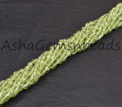 Natural Green Peridot Tiny Drops Faceted Gemstone Loose Beads,3.5-5mm AAA Quality Peridot Fancy Teardrop Briolette Peridot Bead Jewelry SALE (AG 18939)
