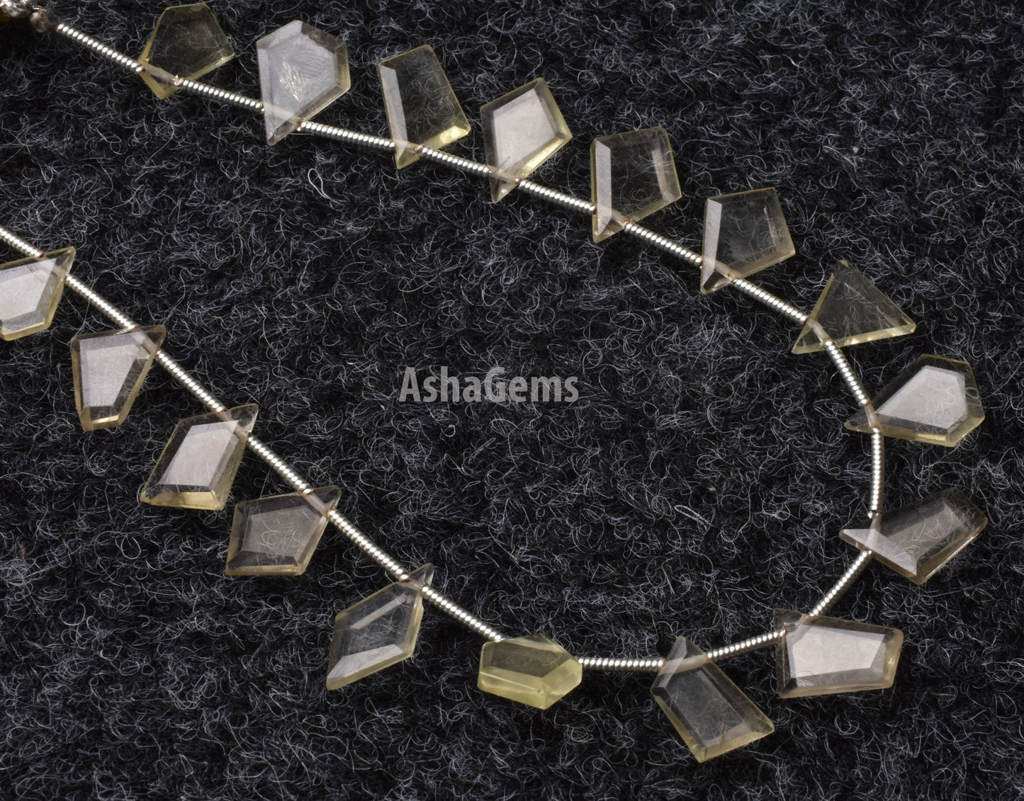 Beautiful Lemon Quartz fancy Flat Slice Shape faceted Beads, Fine Natural Lemon Uneven Shape Nugget Side Drill Gemstone Beads Jewelry Crafts(AG 18682)