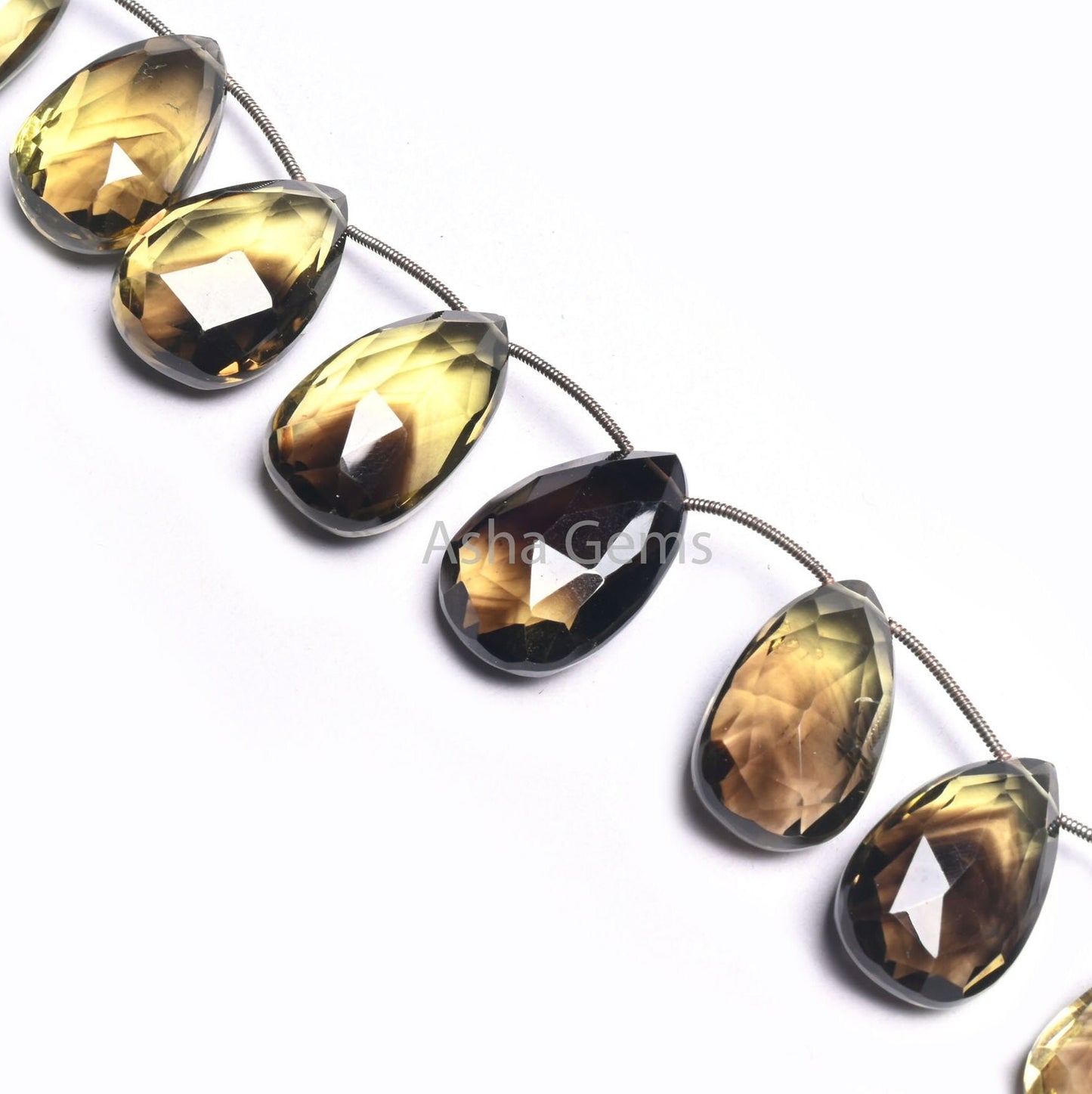 Natural Bio Lemon Quartz faceted Pears Shape Beads,15x22-16x25mm AAA Bio Lemon Briolette Teardrop Side Drill Gemstone Bio Lemon Bead Jewelry (AG 18497)