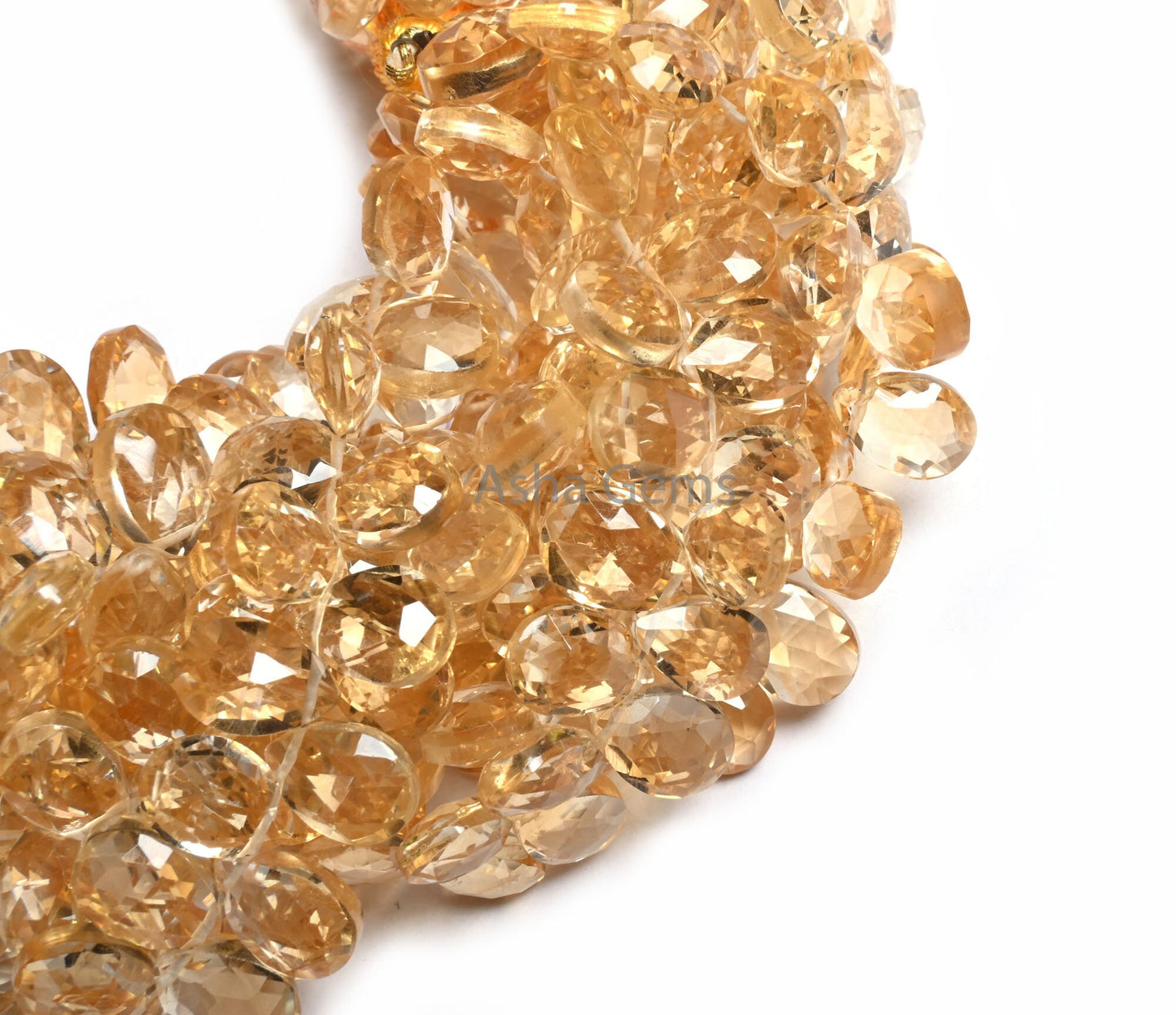 7-10 mm Natural Yellow Citrine Faceted Pears Shape Gemstone Beads, AAA Citrine Quartz Teardrop Briolette Side Drill Beads Jewelry Craft SALE (AG 18523 )