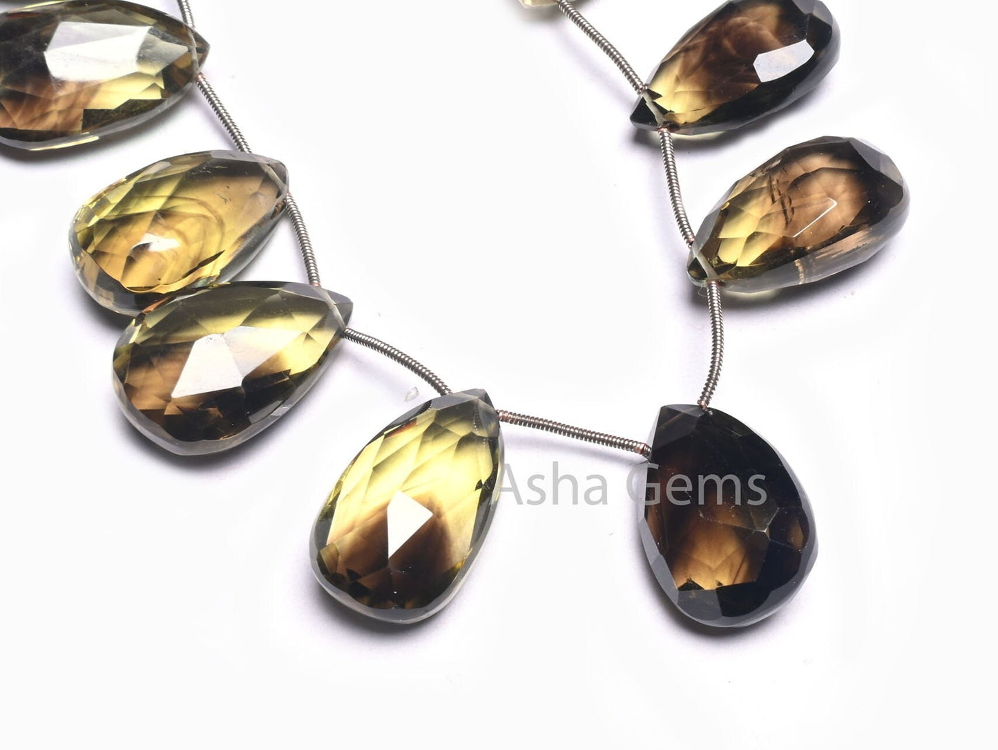 Natural Bio Lemon Quartz faceted Pears Shape Beads,15x22-16x25mm AAA Bio Lemon Briolette Teardrop Side Drill Gemstone Bio Lemon Bead Jewelry (AG 18497)
